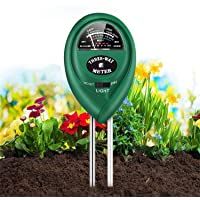 SUFUS Medidor de Suelo- Humedad del Suelo 3 en 1 Medidor de PH Medidor de Luz-Humedad-Ácido y Álcali para Plantas de…